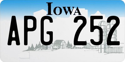 IA license plate APG252