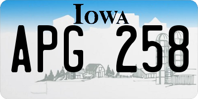 IA license plate APG258