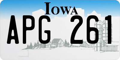 IA license plate APG261