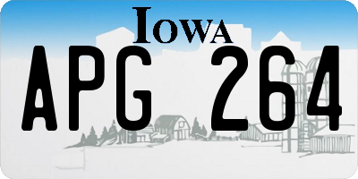 IA license plate APG264