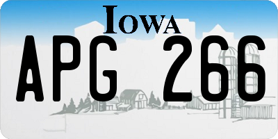 IA license plate APG266