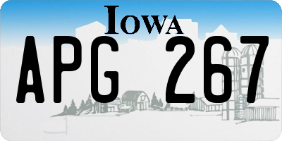 IA license plate APG267
