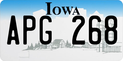 IA license plate APG268