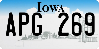 IA license plate APG269
