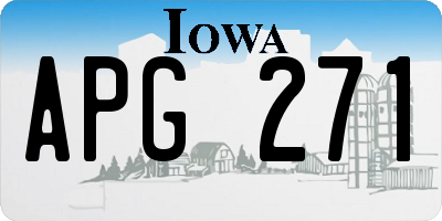 IA license plate APG271