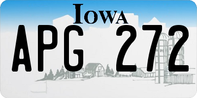 IA license plate APG272