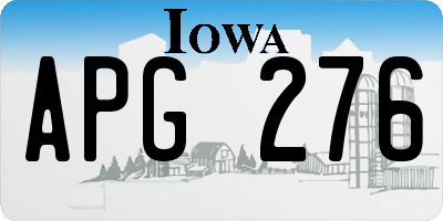 IA license plate APG276
