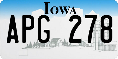 IA license plate APG278