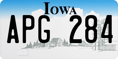IA license plate APG284