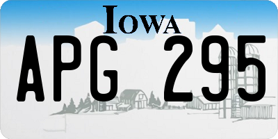 IA license plate APG295