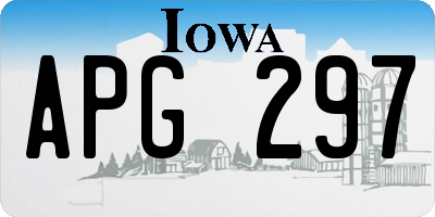 IA license plate APG297