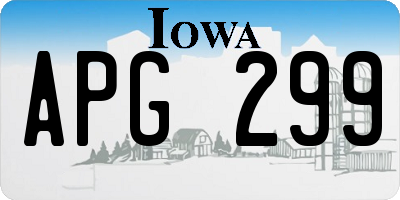 IA license plate APG299