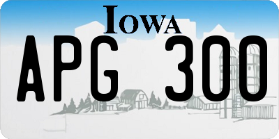 IA license plate APG300
