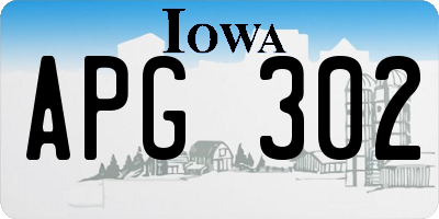 IA license plate APG302