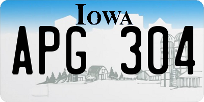 IA license plate APG304