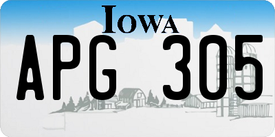 IA license plate APG305
