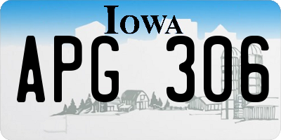 IA license plate APG306