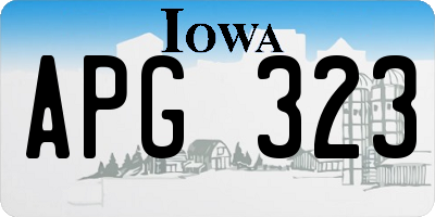 IA license plate APG323