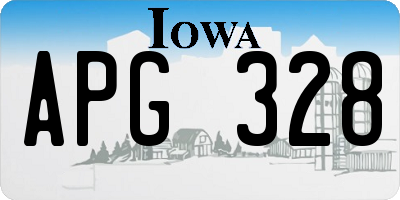 IA license plate APG328