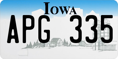 IA license plate APG335