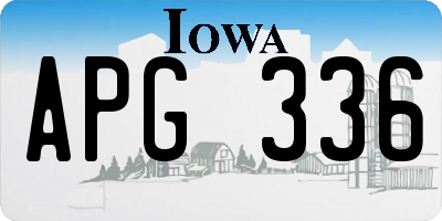 IA license plate APG336
