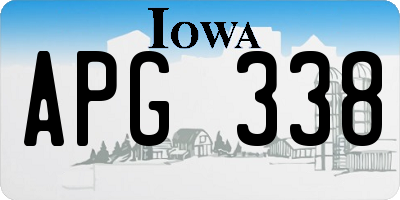 IA license plate APG338
