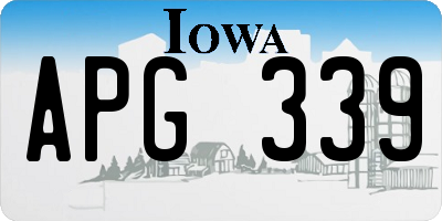 IA license plate APG339