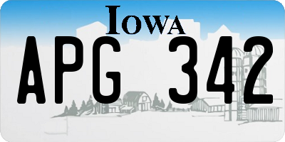 IA license plate APG342