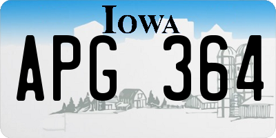 IA license plate APG364