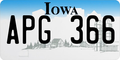 IA license plate APG366