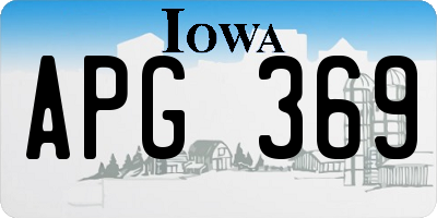 IA license plate APG369