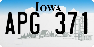IA license plate APG371