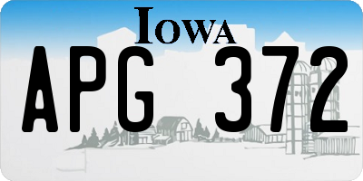 IA license plate APG372