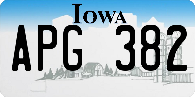 IA license plate APG382