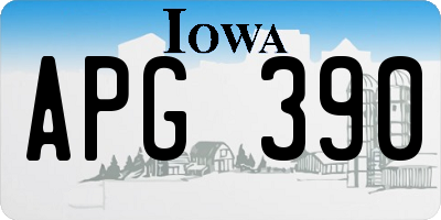 IA license plate APG390