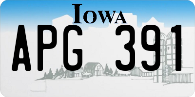 IA license plate APG391