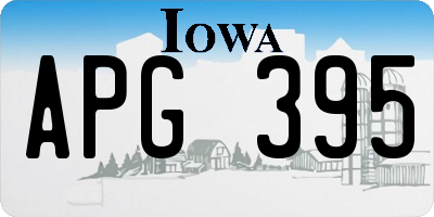 IA license plate APG395