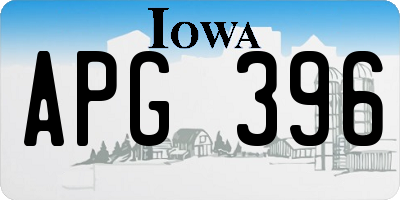 IA license plate APG396