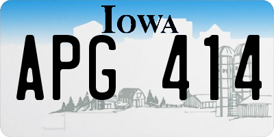 IA license plate APG414