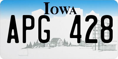 IA license plate APG428