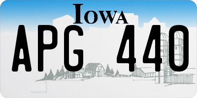 IA license plate APG440