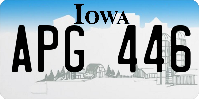 IA license plate APG446