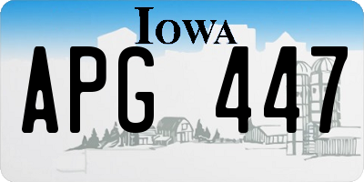 IA license plate APG447