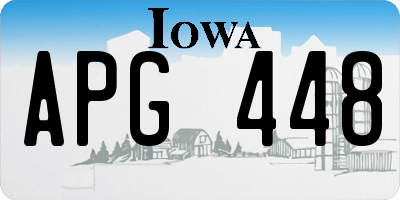 IA license plate APG448