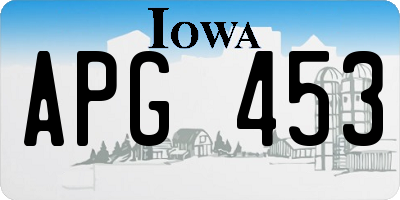IA license plate APG453