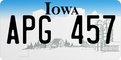IA license plate APG457