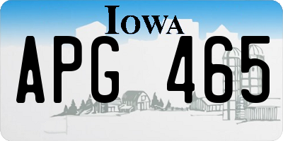 IA license plate APG465