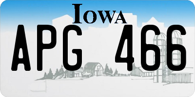 IA license plate APG466