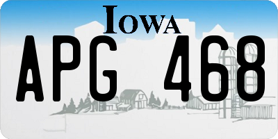 IA license plate APG468