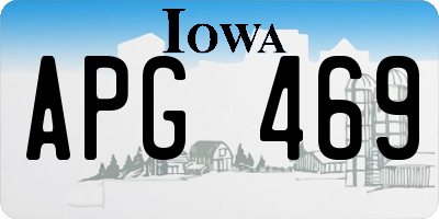 IA license plate APG469